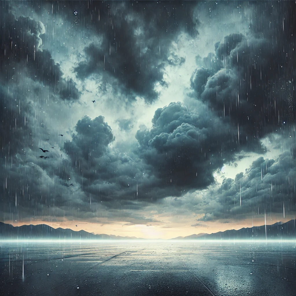 UP Weather Alert: अचानक बदला मौसम! यूपी में बारिश के साथ ओले गिरने की चेतावनी जारी Cloudy-sky-and-rain-drops-AI
