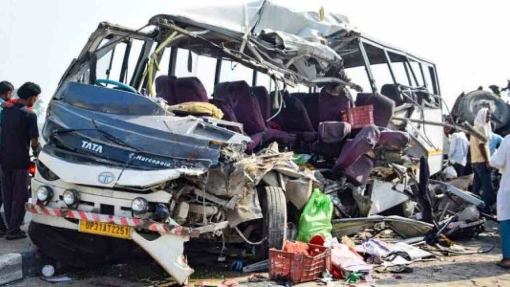 Baraut accident bike crushed by speeding bus"