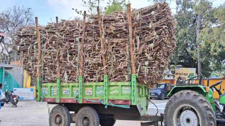 Bijnor's Railway Track Blocked by Overloaded Truck