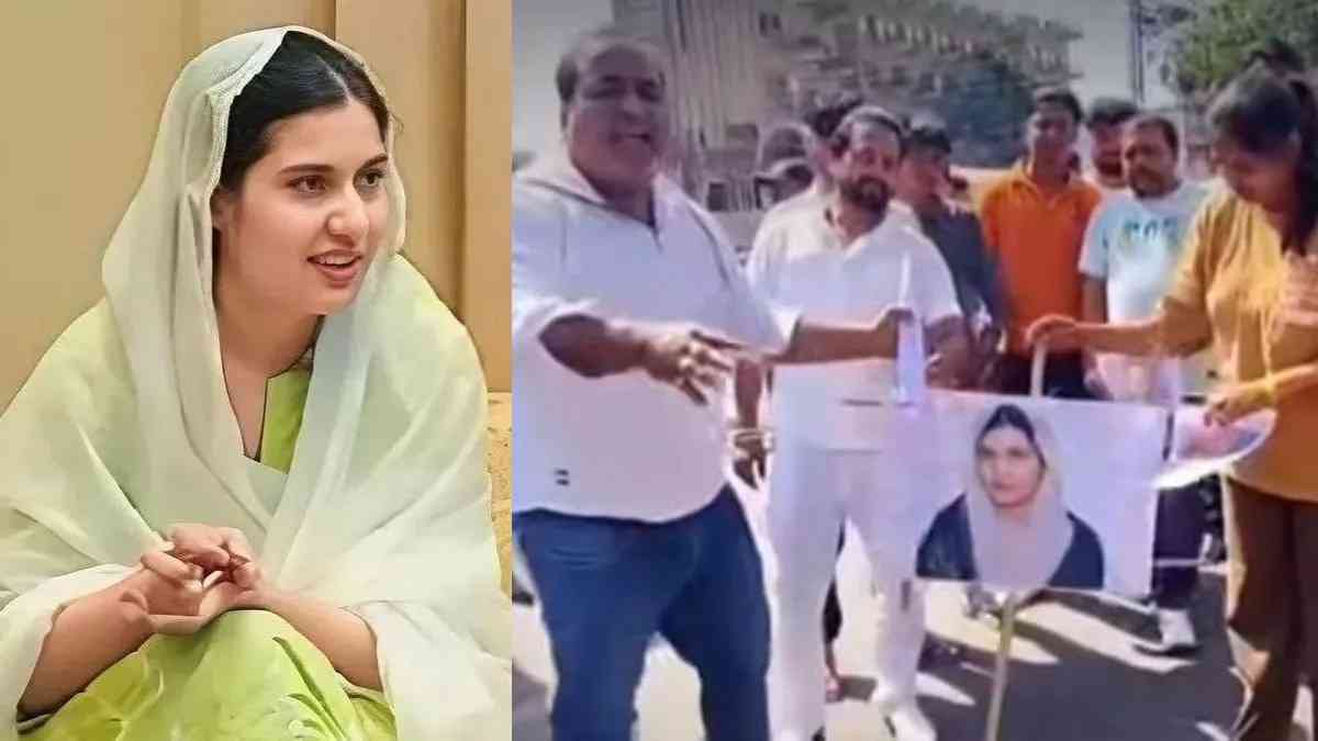 Hindu Raksha Dal protest against Ikra Hassan in Dehradun