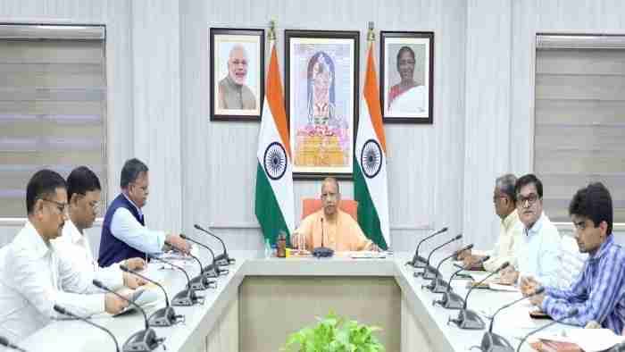 Yogi Adityanath map with mini sports stadiums and sports colleges highlighted