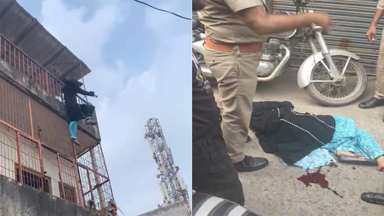 Bulandshahr Me Mahila Ne Chhat Ki Teesri Manzil Se Lagayi Chhalang