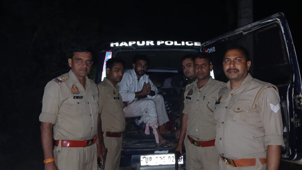 Police Muthbhed Me Ghayal Badmash Abuzar (Hapur)