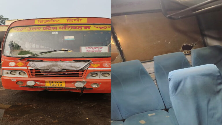 Bus Stand Par Khadi Buso Me Todfod (Bijnor)