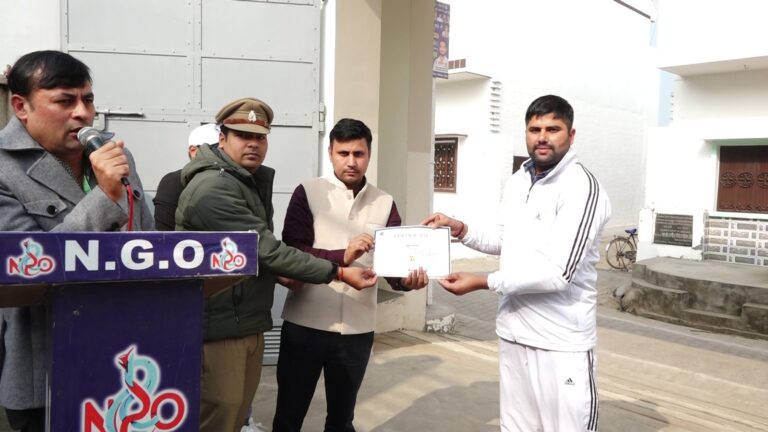 Cyber Awareness Wellfare Society Aur News 80 Ne Rahul Chaudhary Ko Kiya Sammanit (Meerut)