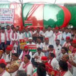 कन्नौज में आलू किसानों के मुद्दे पर सपा का प्रदर्शन, एमएसपी और खाद उपलब्धता की उठाई मांग